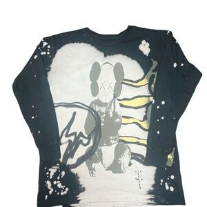 Travis Scott cactus X Kays Black and White Graphic Long Sleeve Tee men’s M